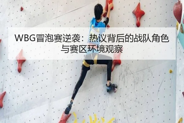 WBG冒泡赛逆袭：热议背后的战队角色与赛区环境观察